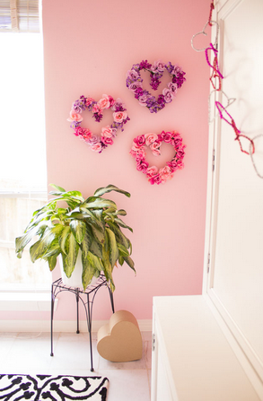 Decoración manual para una pedida de mano casera y romántica