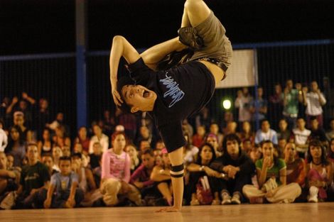 Bailarines de break-dance
