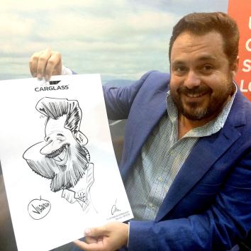 Caricaturas en directo para EVENTOS corporativos y BODAS