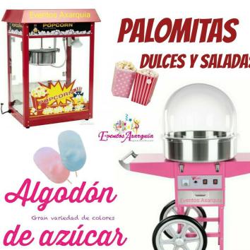 Algodón de azúcar o máquina de palomitas