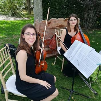Dúo de cuerda: violín y violonchelo para eventos empresa/celebración/jubilación/funeral