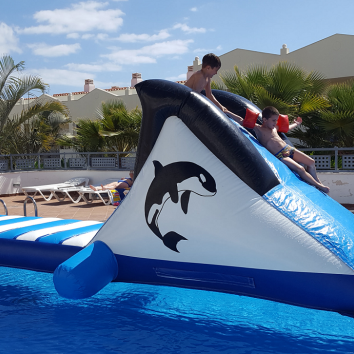 Castillo Hinchable Tobogán Orca (Acuático)