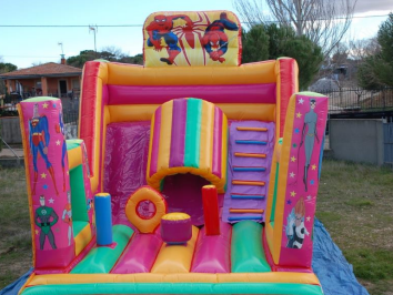 Castillo Hinchable Tobogán Superhéroes