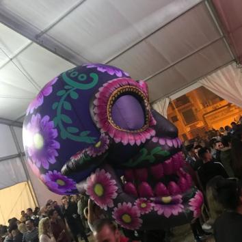Calavera hinchable led 