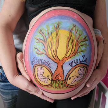 SESIÓN BELLY PAINTING - PINTURA DE BARRIGA PARA EMBARAZADAS
