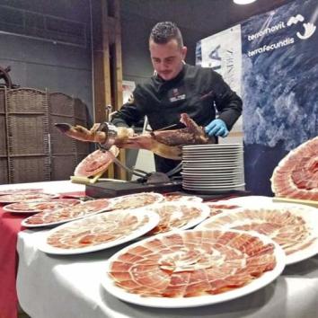 Corte de jamón en Cartagena