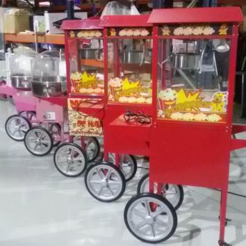 Pack Carrito de palomitas + Carrito de algodon dulce con operador y unidades ilimitadas