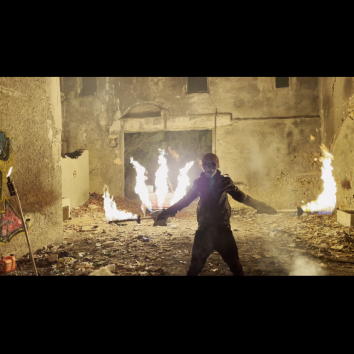 Espectaculo de fuego y magia